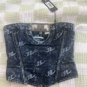 JADED LONDON denim corset top